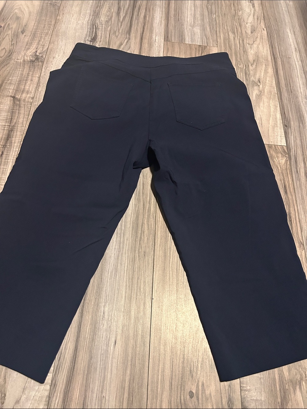 Women's Navy Stretch Ruby Rd Capri - Picture 3 of 5